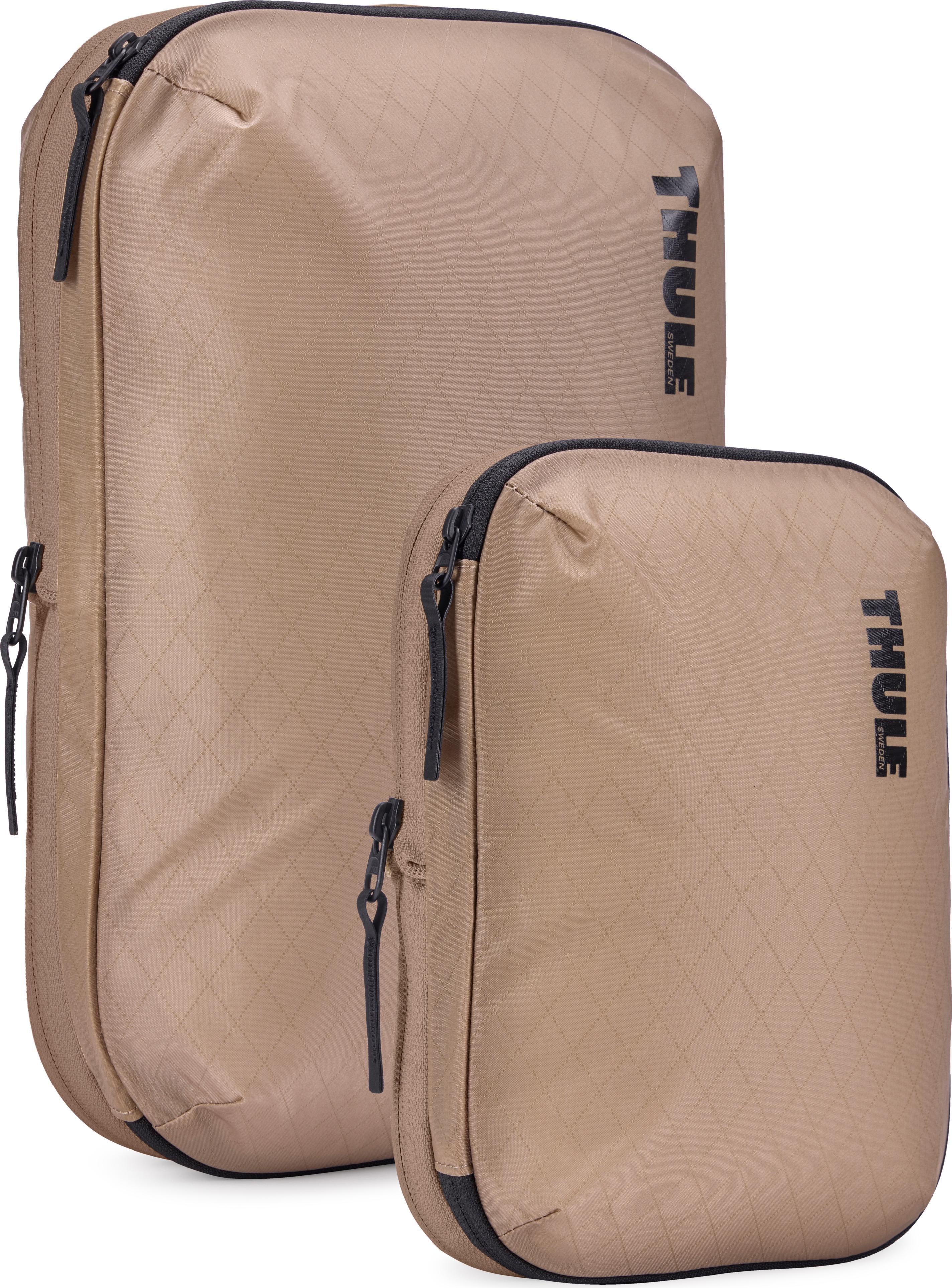 Beige Thule Compression Cube Set med to pakkekuber